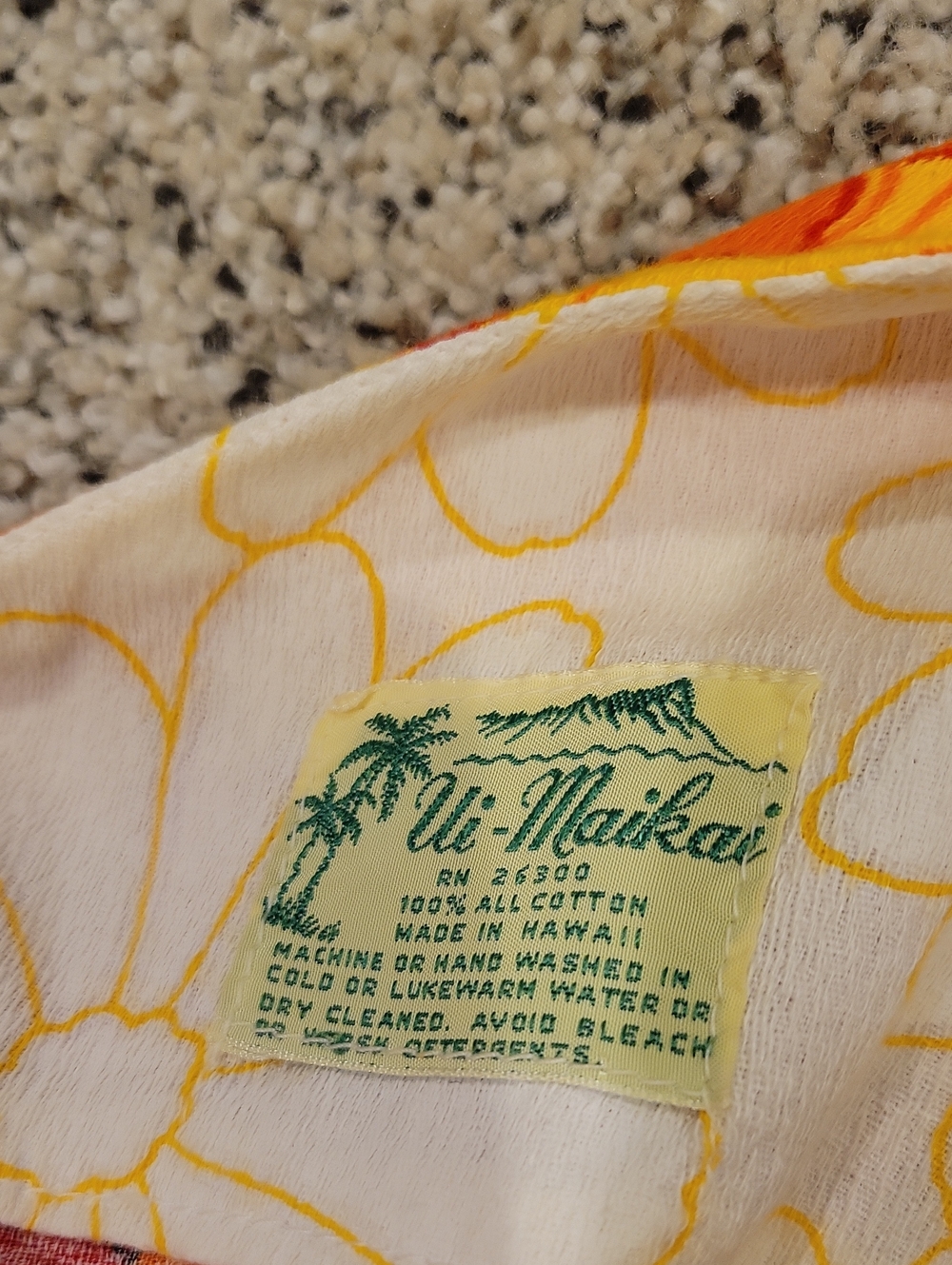 Vintage Ui-Maikai 1960 Mod Maxi Empire Hawaiian Dress Cotton Small - Picture 4 of 10